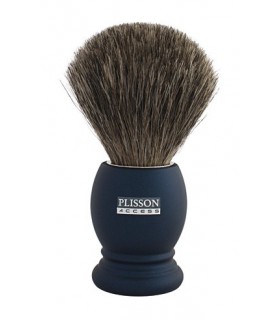 Plisson 955801 Blaireau Pur gris (taille 12), monture bleu nuit.