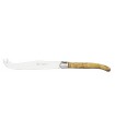 G.David 2814 Couteau à fromage, manche olivier, guilloché, mitre inox mat, en coffret.