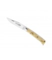 Au Sabot 220859 Couteau, lame acier inox 12C27, manche 10 cm bouleau, mitre inox.