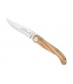 Cdozorme 4930.ol couteau Baroudeur, lame acier X50CrMoV15 à cran intérieur, manche 12 cm olivier.