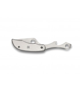 Spyderco c175p Couteau Clipitool, 2 pièces (lame acier 8Cr13MoV profil plat, décapsuleur-tournevis), manche 6,5 cm inox