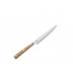 Due Cigni 2c.502 Couteau cuisine DUE CIGNI « HAKUCHO », lame 12,5 cm pleine soie acier X50CrMoVN15, manche olivier 3 rivets.