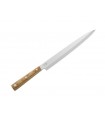 Due Cigni 2c.509 Couteau Sashimi DUE CIGNI « HAKUCHO », lame 25 cm pleine soie acier X50CrMoVN15, manche olivier 3 rivets.