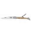 G.David 5272 Couteau Laguiole, lame acier 12C27, tire-bouchon), manche 12 cm châtaignier