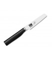 Kaï tmk.0700 Couteau office Kamagata, lame en acier 9 cm inox 4116 d'une dureté Rockwell de 57 +/- 1, manche en pom polis noir