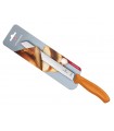 Victorinox 6.8636.21l9b Couteau à pain, lame à dents 21 cm inox, manche polypropylène orange, sur carte.