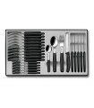 Victorinox 6.7833.24 Ménagère 24 pièces Swissclassic en acier inox 18/10, manche polypropylène noirr