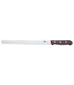 Victorinox 5.4120.30  Couteau à jambon/saumon, lame alvéolée 30 cm inox, manche palissandre.