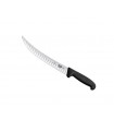 Victorinox 5.7223.25 Couteau abattre/boucher, lame étroite alvéolée 25 cm inox, dos renversé, manche fibrox noir.