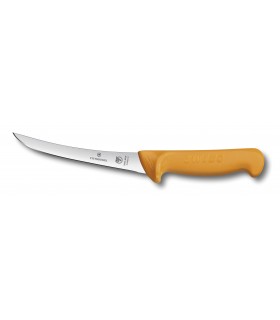 Victorinox 5.8406.13 Couteau désosser, lame étroite flexible 13 cm inox, dos renversé, manche grillon® jaune