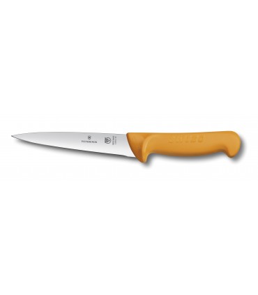 Victorinox 5.8412.18 Couteau désosser/saigner, lame 18 cm inox, manche grillon® jaune.