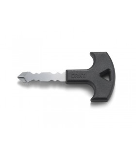 Crkt  9705.cr Clé de défense,avec tournevis cruciforme, acier 3Cr13, manche nylon/fibre de verre noir