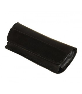 Max Capdebarthes 57311 Etui « TENDANCE », cuir noir, port horizontal, 2 pressions sous rabat, pour couteaux de 11 cm de manche.