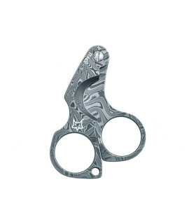 maserin 747.d Coupe -cigare acier inox damas 12 couches manche 7,6 cm nuancé gris