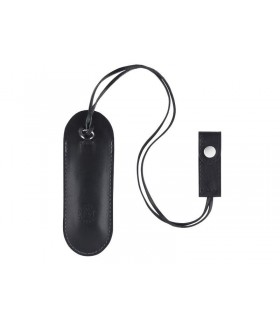 POCHETTE COUTEAU CUIR 11/12CM NOIR AVEC GOUSSET