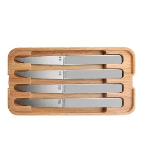 tb 50026 couteau acier inox mat manche 22,5 cm gris