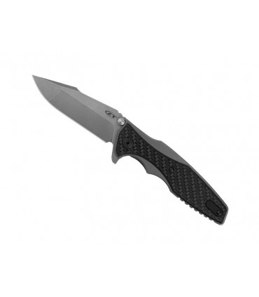 Zero Tolérance zt.0393glcf Couteau  lame acier CPM-20CV, manche 12 cm titanium avec plaquettes fibre de carbone noir