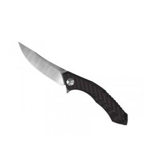 Zero Tolérance  zt.0462 Couteau  lame acier CPM-20CV satiné, manche 13,5 cm fibre de carbone rouge/noir au recto